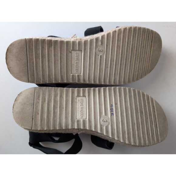 Girl's Steve Madden Kids' Jkimmie Black Platform Sandal Espadrille Summer Size 3 - Picture 11 of 12